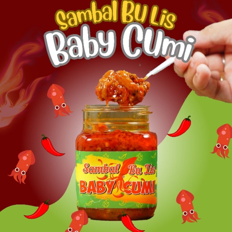 

Sambal Baby Cumi Khas Bu Lis 200g // 100% Baby Cumi Premium // Sambal Kemasan // Pedas