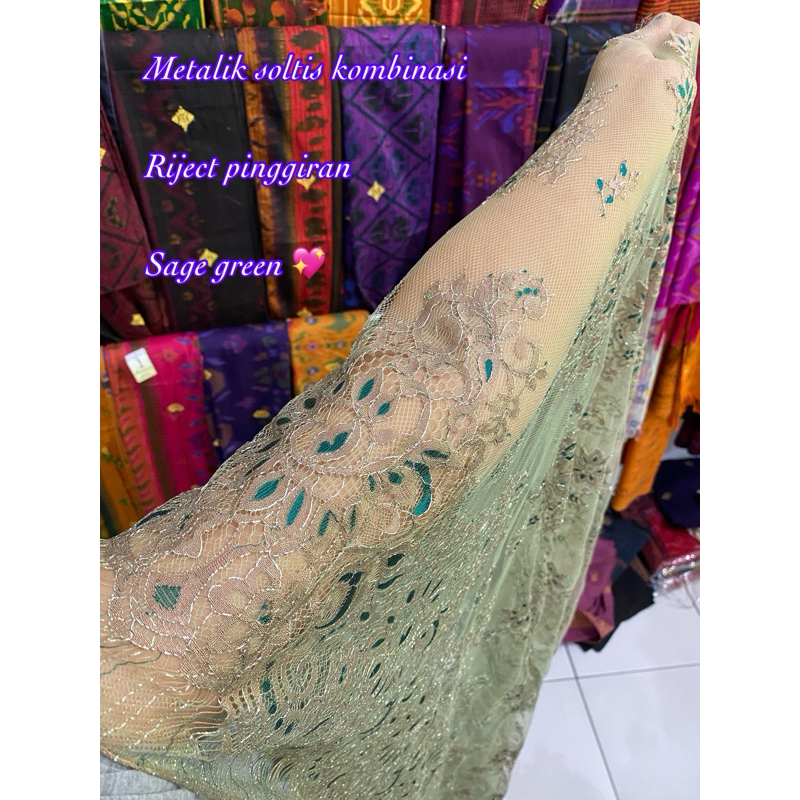 kebaya rijek metalik—kebaya kekinian-kain kebaya-kebaya modern