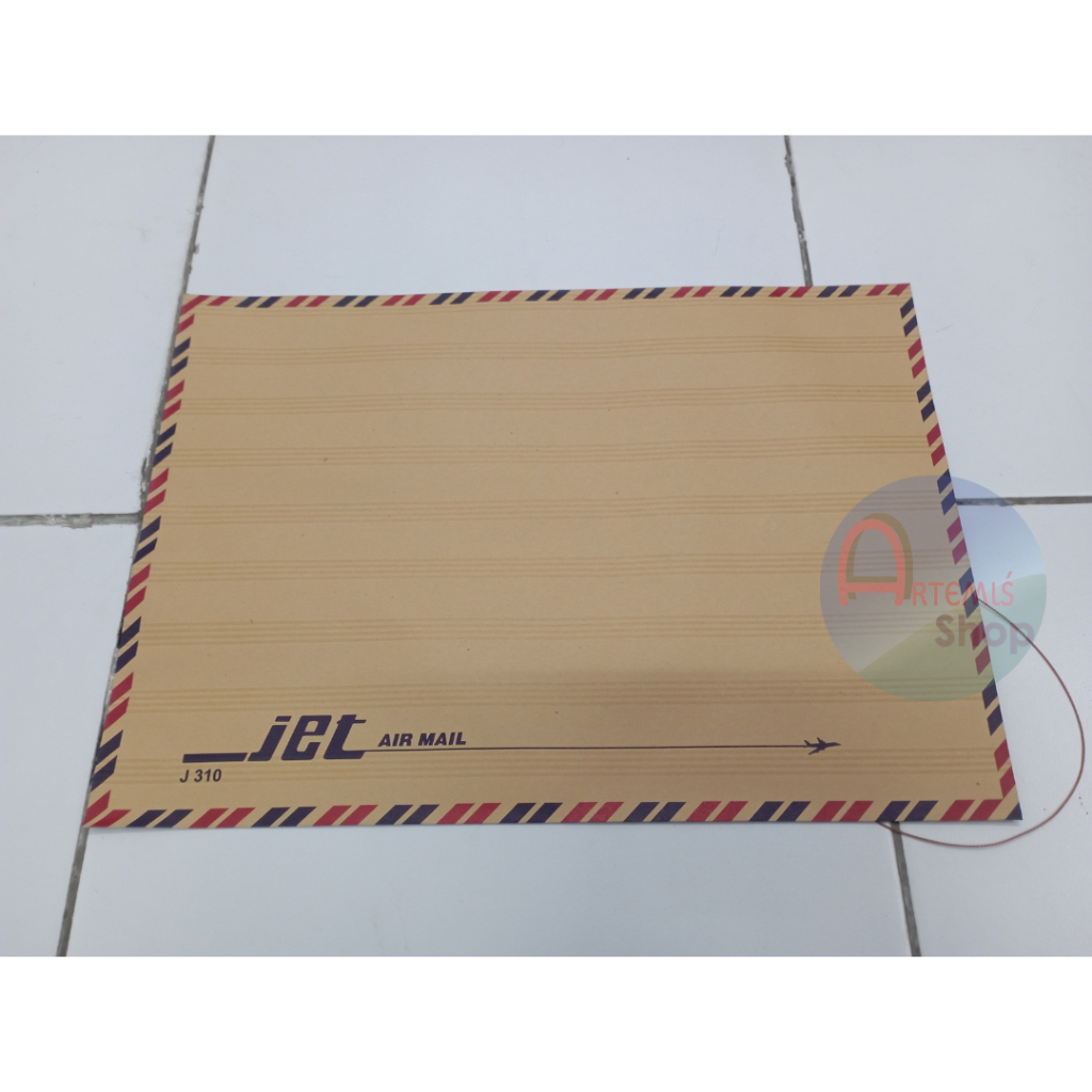

Amplop Coklat Tali Airmail / Garis / Loreng 310 KIKY JET / Map Coklat Isi 10