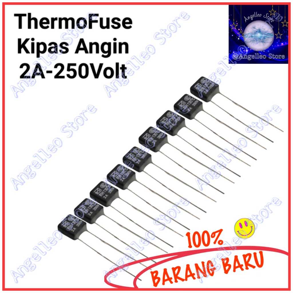 Thermal fuse Kipas Angin 2 Amper 250 Volt~Thermo fuse Kipas Angin 2 Amper 250 Volt~Sekring Kipas Ang