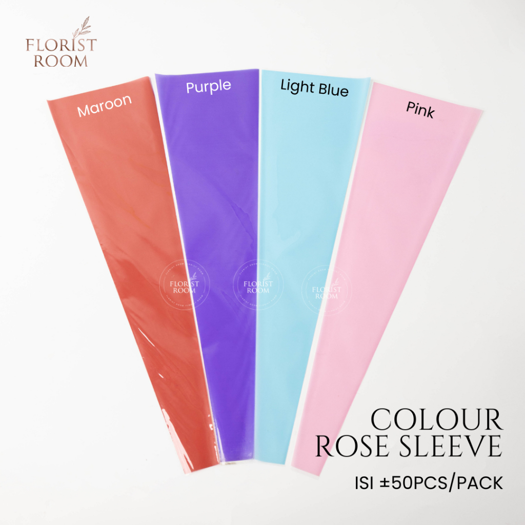 

Colour Rose Sleeve isi ±50pcs/Pack - Kantong bunga