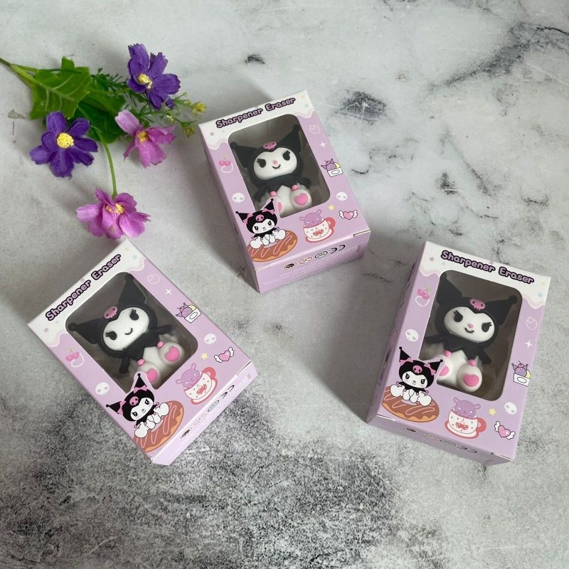 

Rautan 2 In 1 Rautan Dan Serutan Miniatur Kuromi Serutan Sanrio Kuromi Rautan Mewah Kuromi Er-1222 Kartun Korea Serutan Aesthetic Alat Tulis Murah