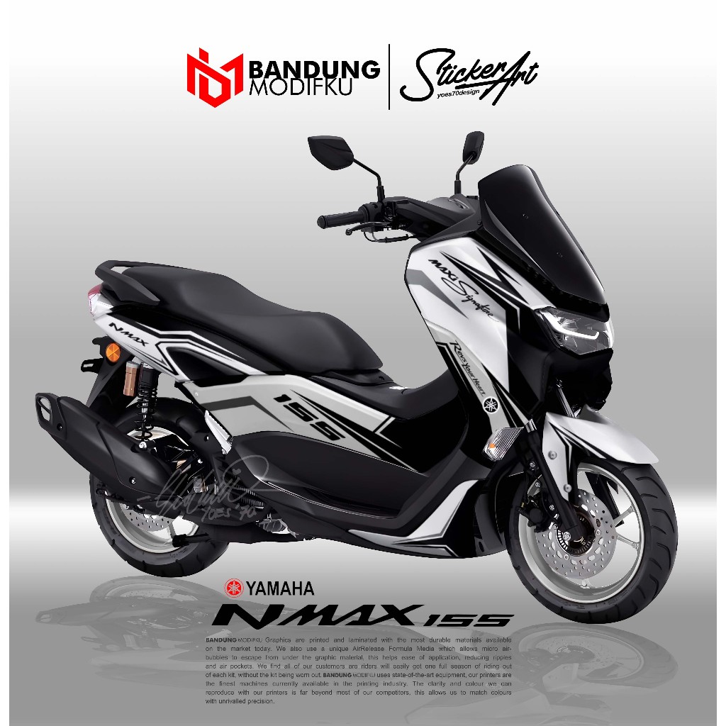 STICKER MOTOR NMAX NEW - MOTIF O - DECAL NMAX 2020 2021 2022 NEW - STIKER FULL BLOK NMAX 2020 2021 2