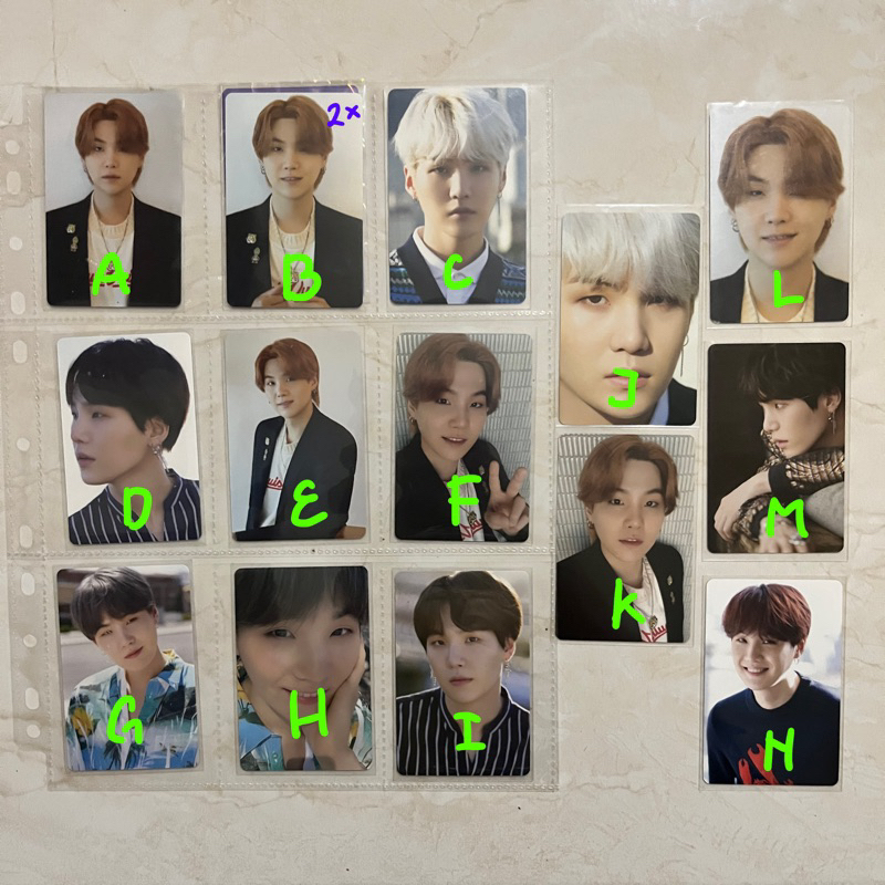 PHOTOCARD SUGA MIN YOONGI DICON 101