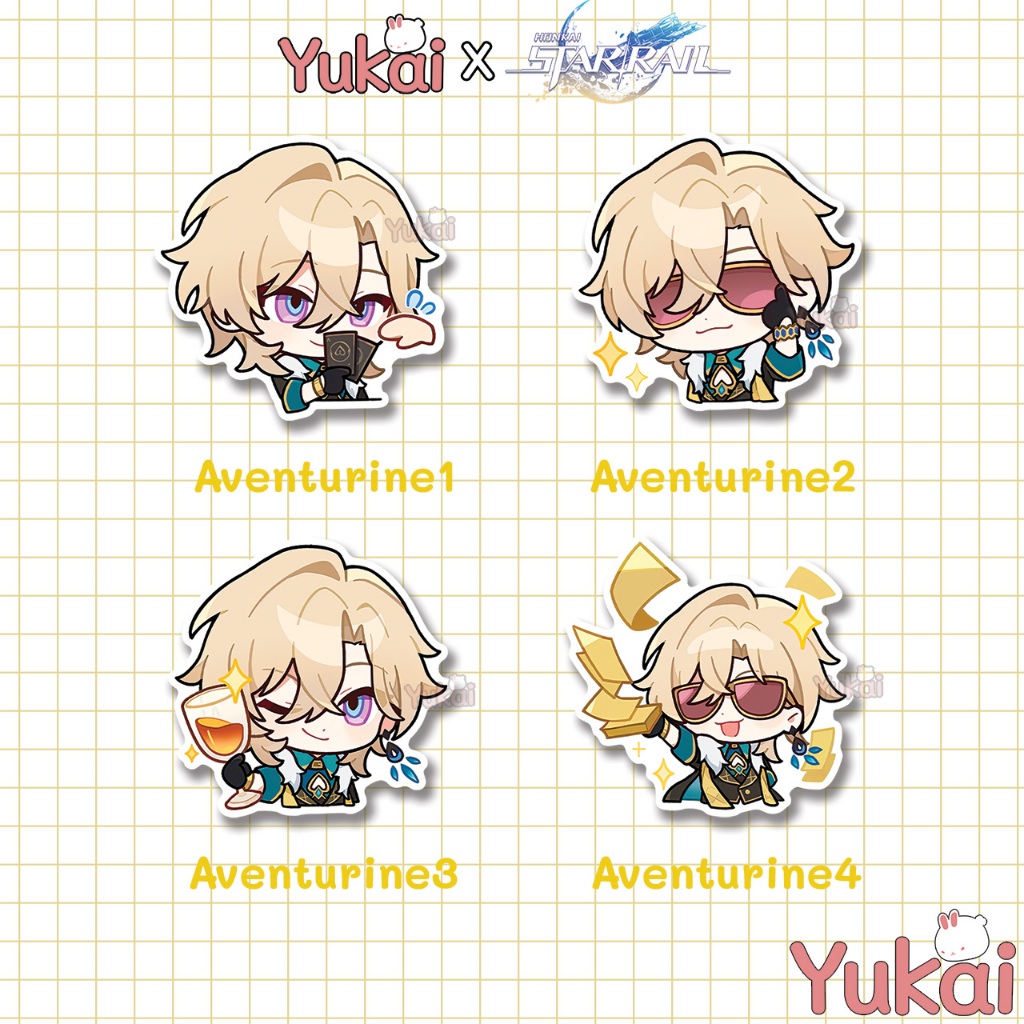 

Stiker Aventurine Honkai Star Rail (HSR) Premium, Sticker Anime Waterproof