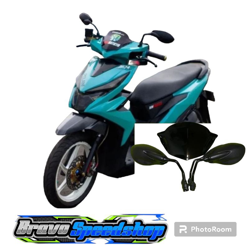 Paket variasi spion yamaha x1 plus visor model beat karbu pnp beat fi esp beat fi lama beat karbu ba