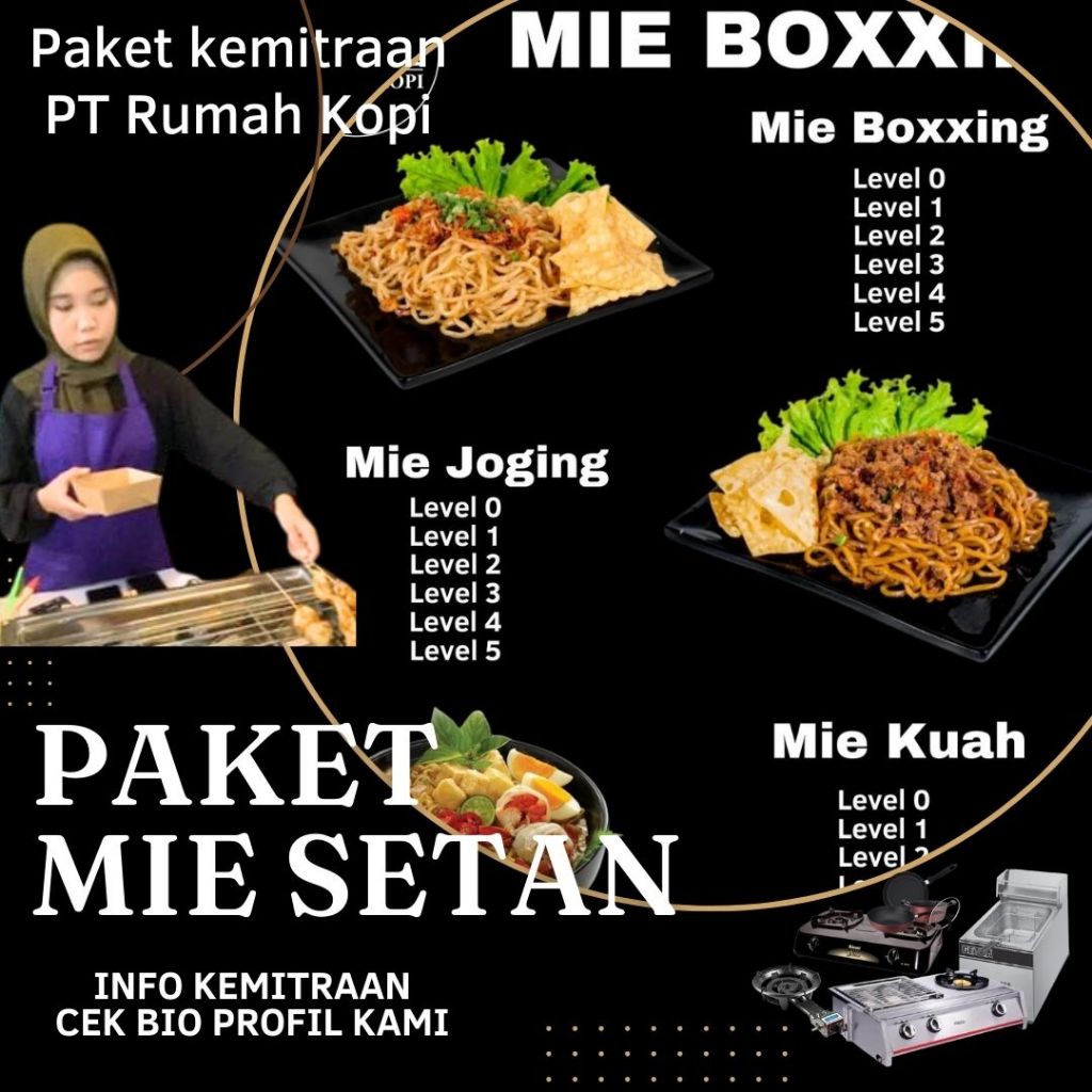 

Paket Mie boxxing Kemitraan Rumah Kopi Paket Usaha Langsung Training