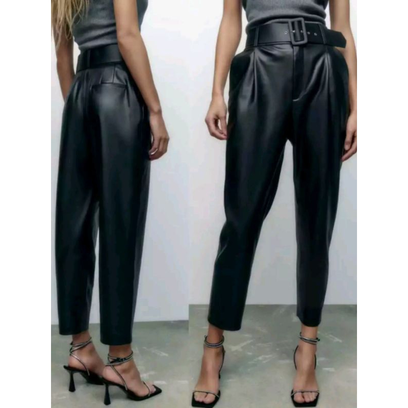 celana Wanita / Celana kulit Wanita Highwaist