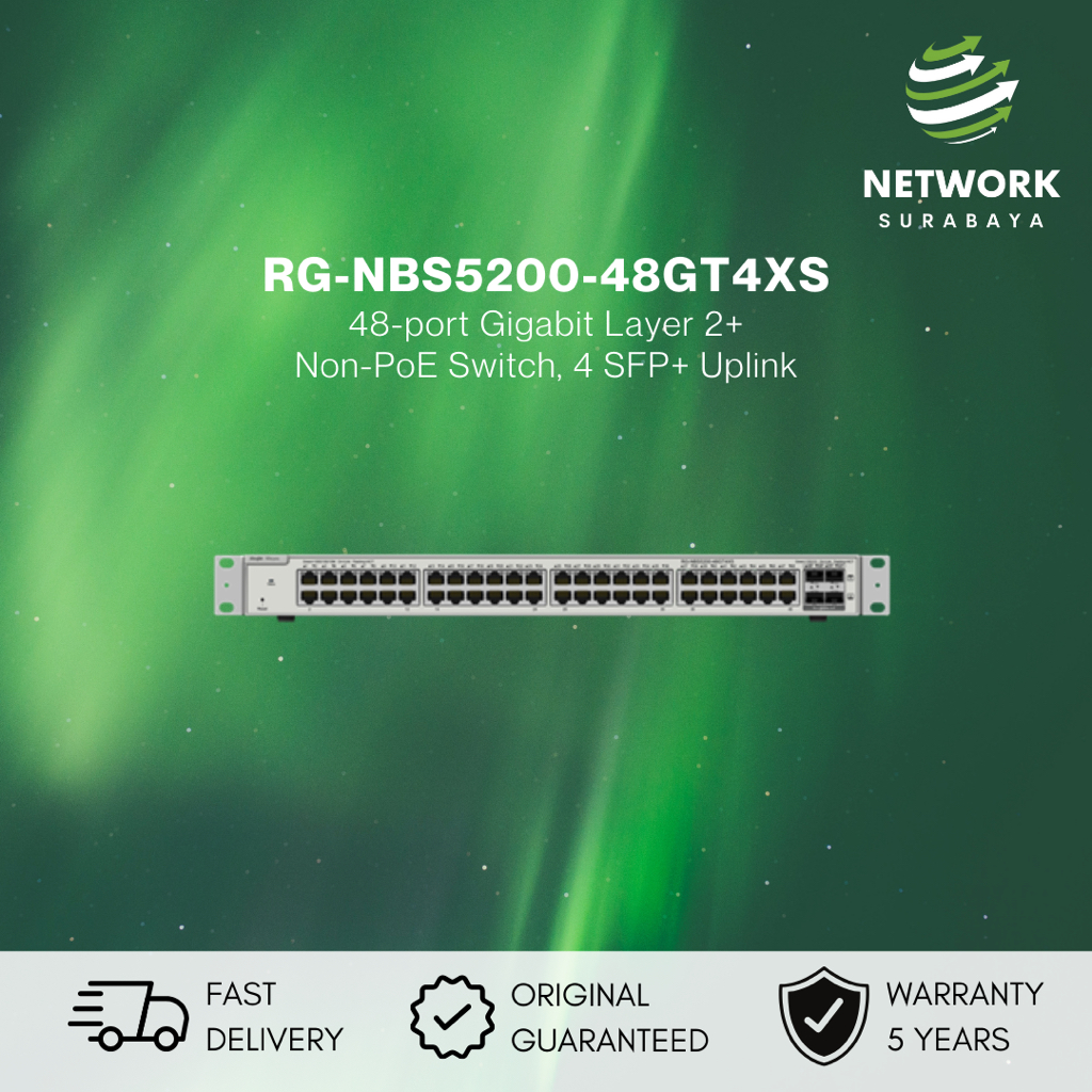 RUIJIE REYEE RG-NBS5200-48GT4XS L2+ 48 PORT 4 SFP+ UPLINK SWITCH