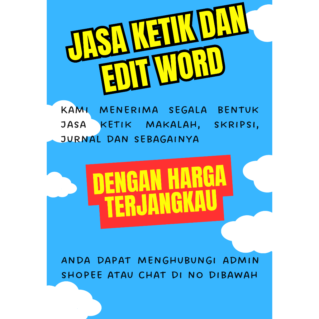 JASA KETIK WORD, EDIT WORD, M WORD