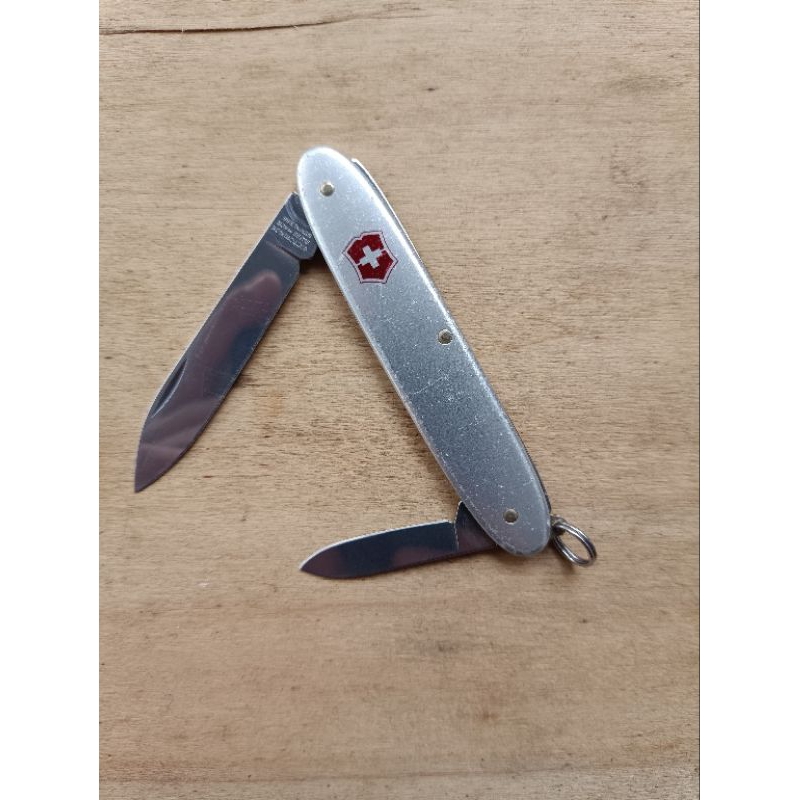victorinox excelsior 84mm silver alox keyring (original bekas)