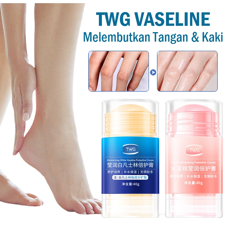 4dpkj- 40g HIH Stick Vaseline Peach Ultra Moisturizing Cream Stick Anti-drying Foot Cream / TWG Krim