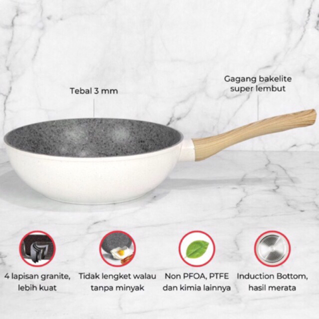 Fry Wok White Granite Cypruz