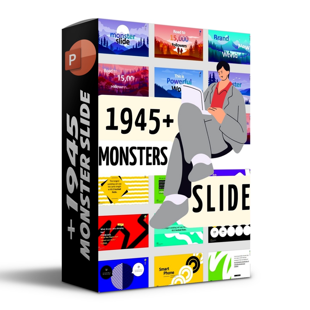 +1945 Monster Slide Premium Powerpoint Template Animasi -  Slide Presentasi Desain Modern Tingkatkan Penjualan