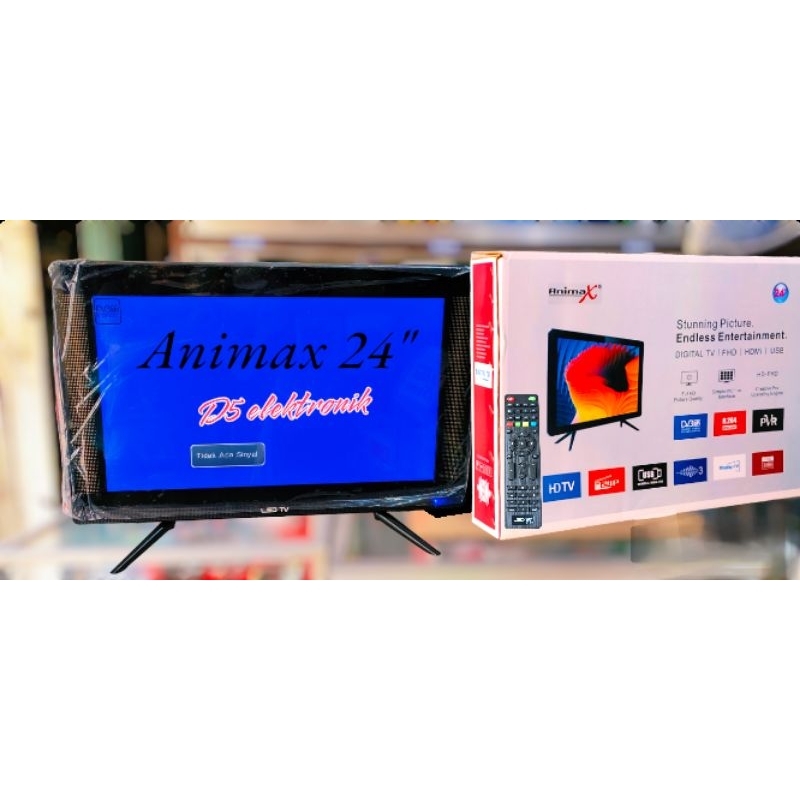 tv led digital animax 24" AC / DC 12V Garansi (kirim instan).