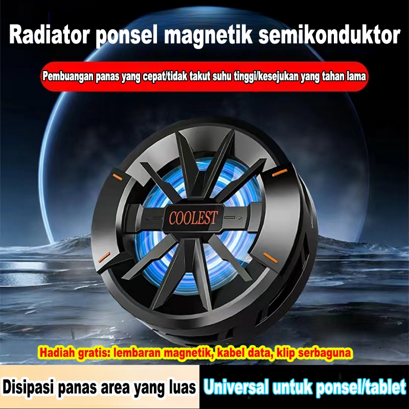 Pendingin hp Fan cooler HP Cooling Fan Gaming Cooler For Mobile Phone Ultra Quiet With Digital