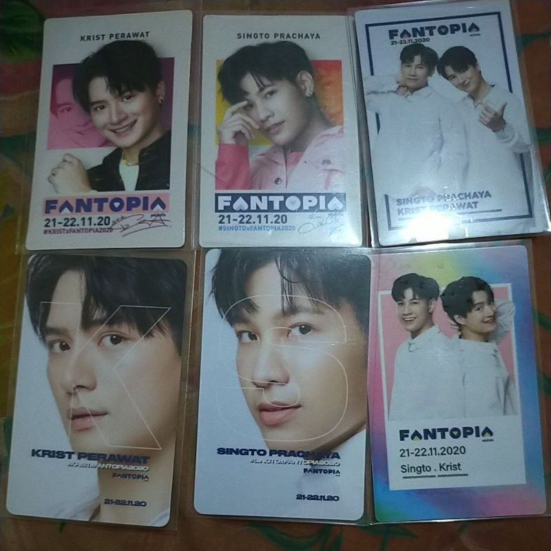 PC PHOTOCARD FANTOPIA SINGTO PRACHAYA KRIST PERAWAT SINGKIT PERAYA DECK A B SUNDAY SATURDAY