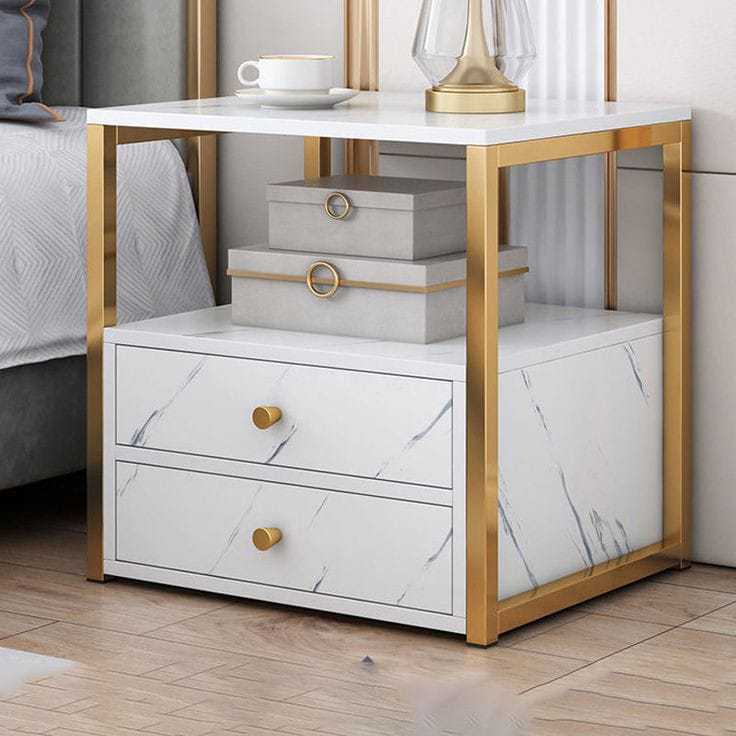 RJP FURNITURE Meja Nakas FULL HPL Samping Sudut Ruang Tamu Kamar Tidur Minimalis Kaki Besi - Elena V
