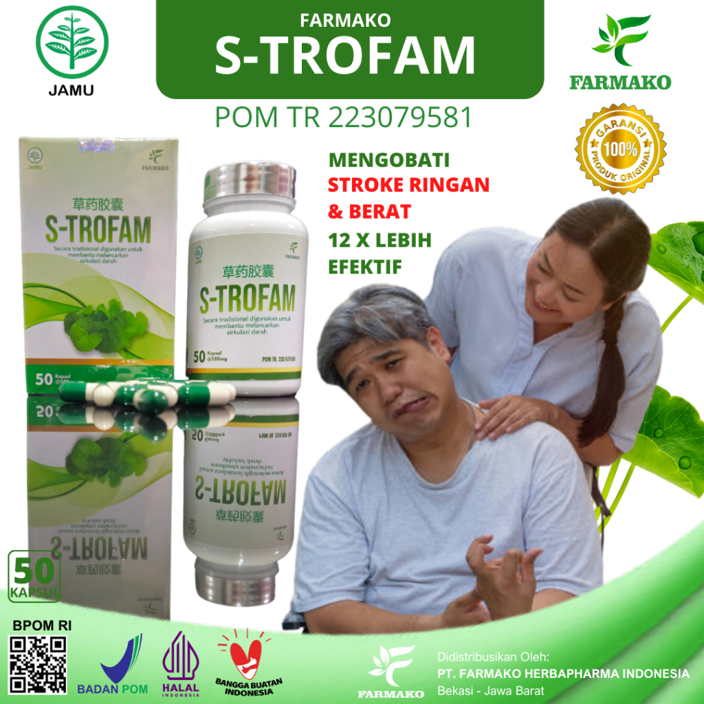 Obat Stroke Strofam Obat Stroke Paling Ampuh, Obat Struk, Stroke Ringan Berat - Garansi Ori