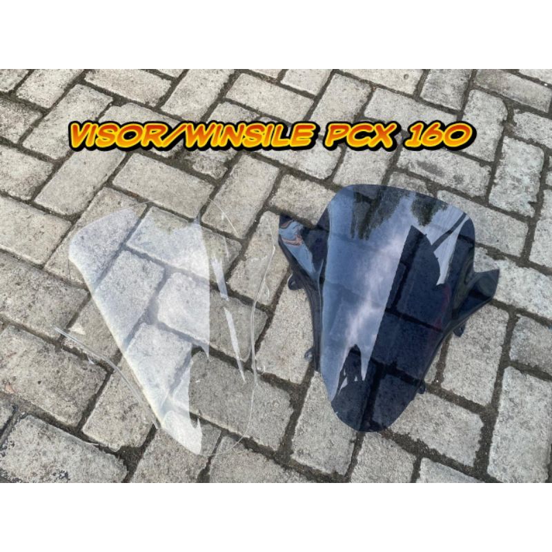Winsile pcx 160 bening smoke / Visor Pcx 160 smoke bening bahan tebal promo