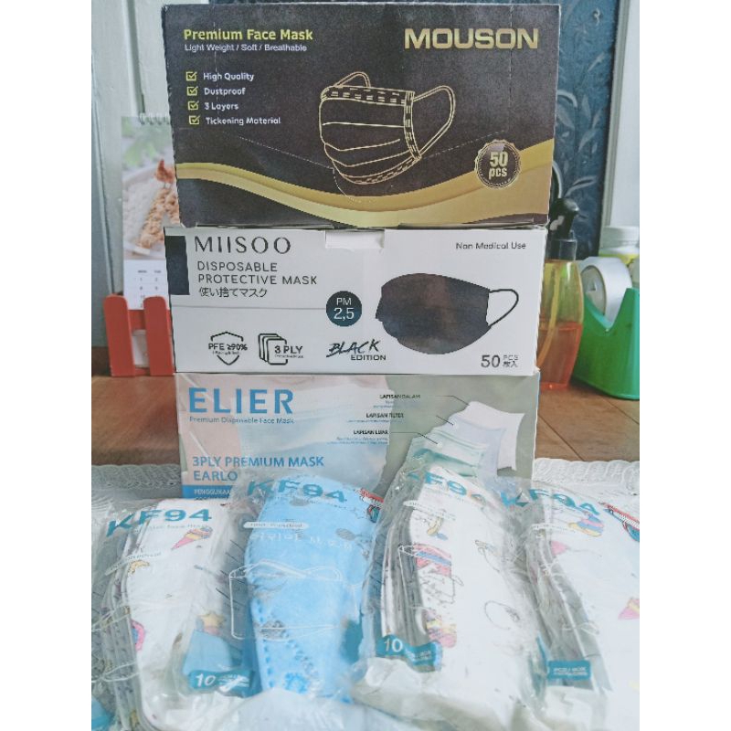Masker KF94 anak 4ply tebal isi 10 pc motif lucu / Masker Dewasa