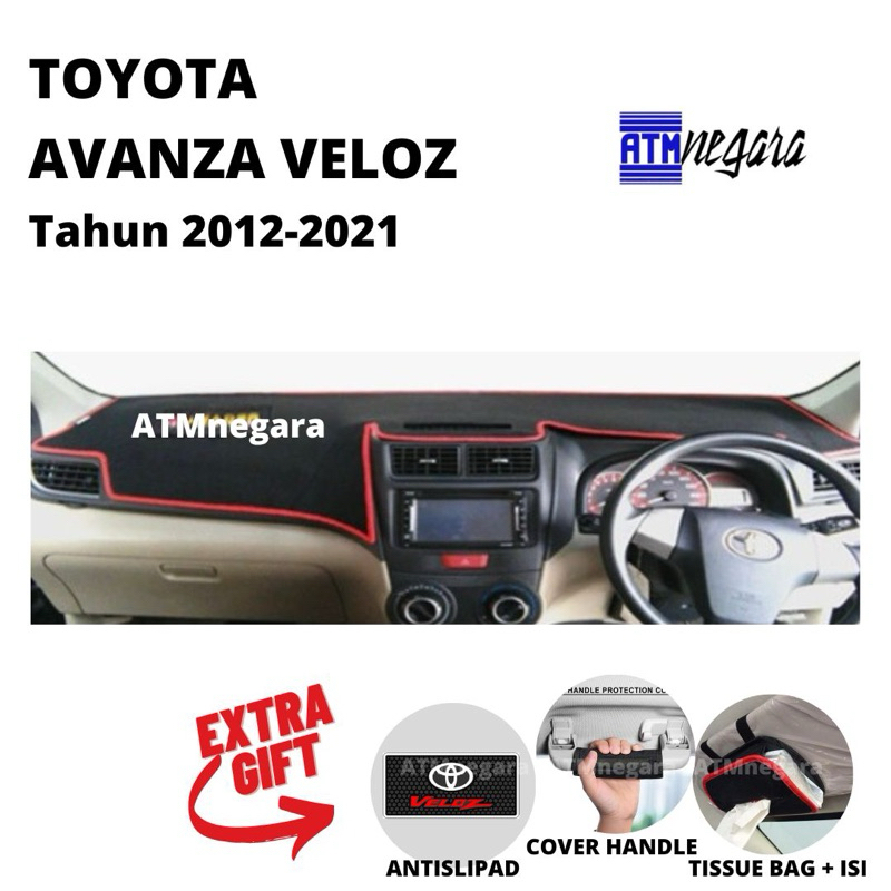 Cover Dashboard Premium AVANZA VELOZ Tahun 2012-2021 Aksesoris Alas Pelindung Dasbor Mobil