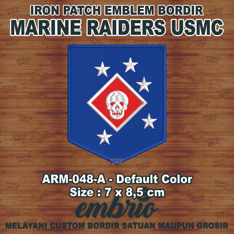 ARM-048-A Patch MARINE RAIDERS USMC marsoc us marine corps amphibious - Default Color