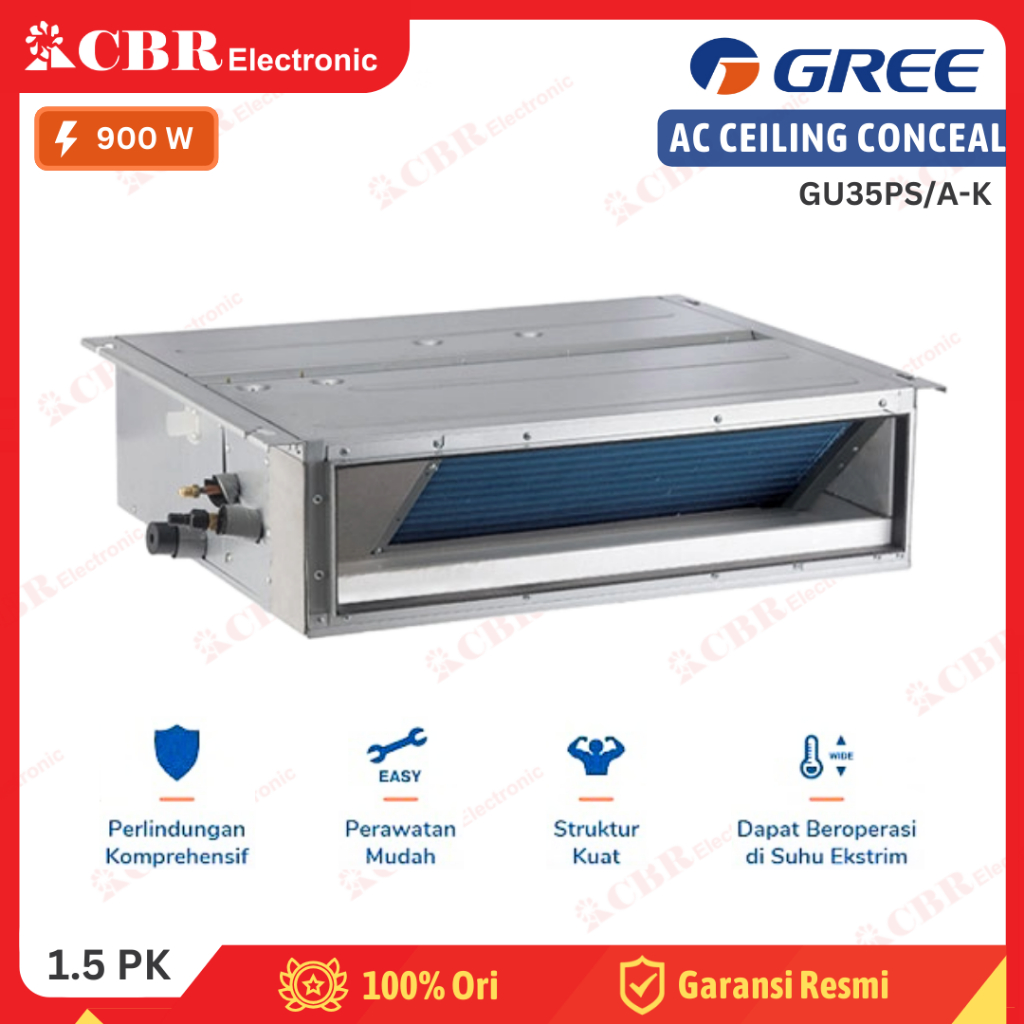 AC Ceiling Conceal GREE 1.5 PK GU35PS/A-K (Wired) R-410A / (Batam)