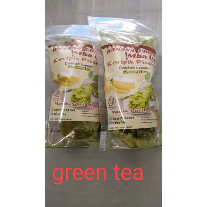 

kripik pisang green tea