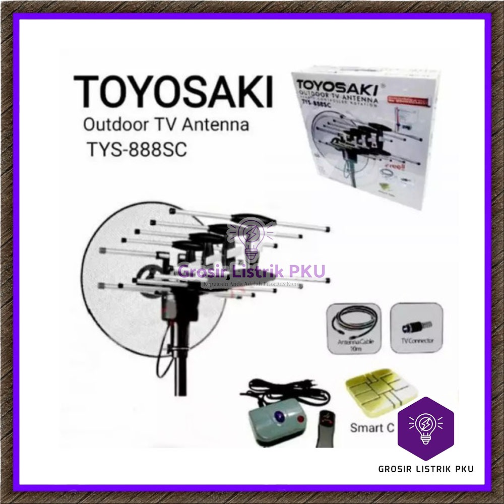 Antena TV Toyosaki Luar Ruangan Digital TYS-888SC Support TV Digital