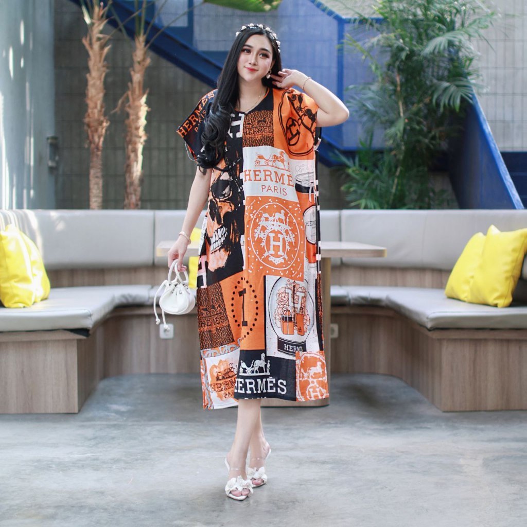 Daster Jumbo Brand Rayon Premium Resleting Busui Friendly Model Lowo Kekinian Branded Terbaru Merk H