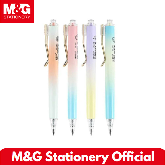 

M&G Retractable Colorful Gel Pen 0.5 mm Tinta HITAM High Density Metal Materials #AGPJ6402