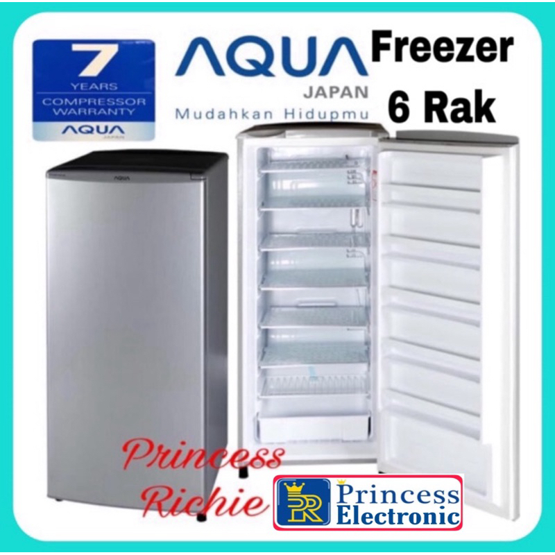 Kulkas freezer Asi Es batu Aqua sanyo 6 Rak