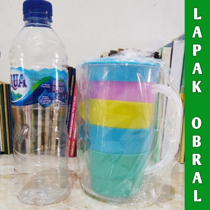 Teko Jus Cangkir Jus Teko Kopi Set 4 Cangkir