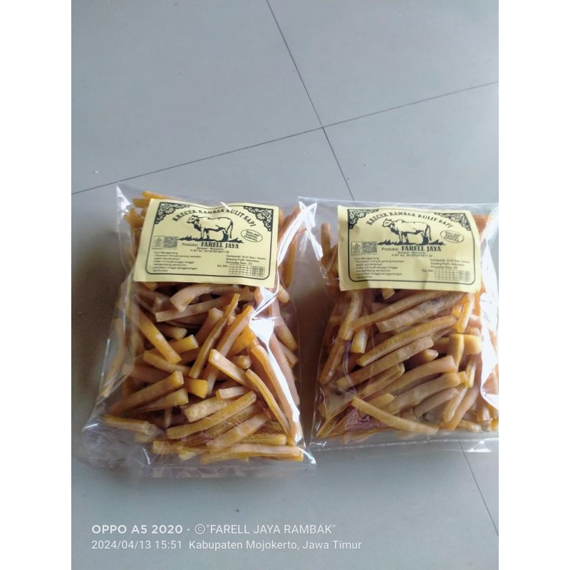 

(promo)krecek rambak stik super kulit lokal 500 gram