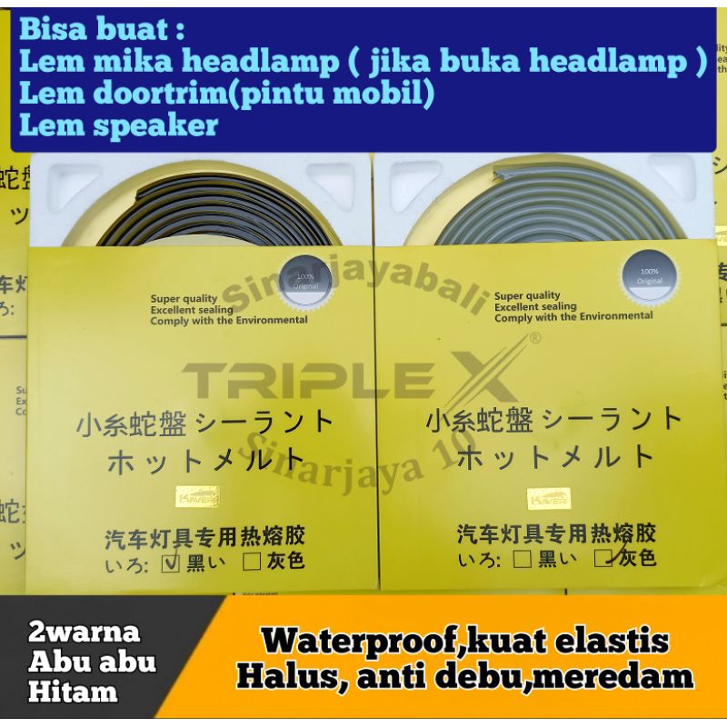 lem mika headlamp motor mobil karet odol ecer 50cm lampu depan utama pintu mobil doortrim speaker sn