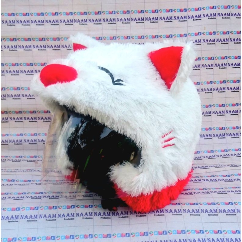 Cover Helm Halfface Kucing, Cover Helm Full Face Karakter, Cover Helm Full Face, Cover Helm Half Fac