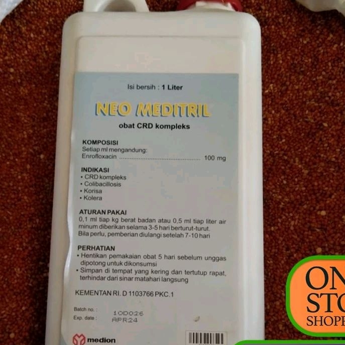 Obat CDR/Pernafasan Unggas Neo Meditril 1 Liter Medion