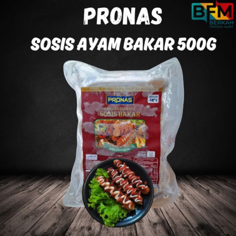 

Pronas Sosis Ayam Bakar 500g/Pronas Sosis Bakar Sapi 500g