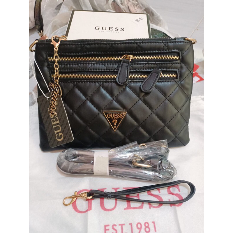 TAS GUESS IMPORT ORI NEW/ HITAM/ PUTIH (SISA WARNA PUTIH)