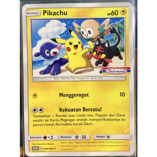 POKEMON TCG INDONESIA PIKACHU PROMO INDOMARET 009/SM-P