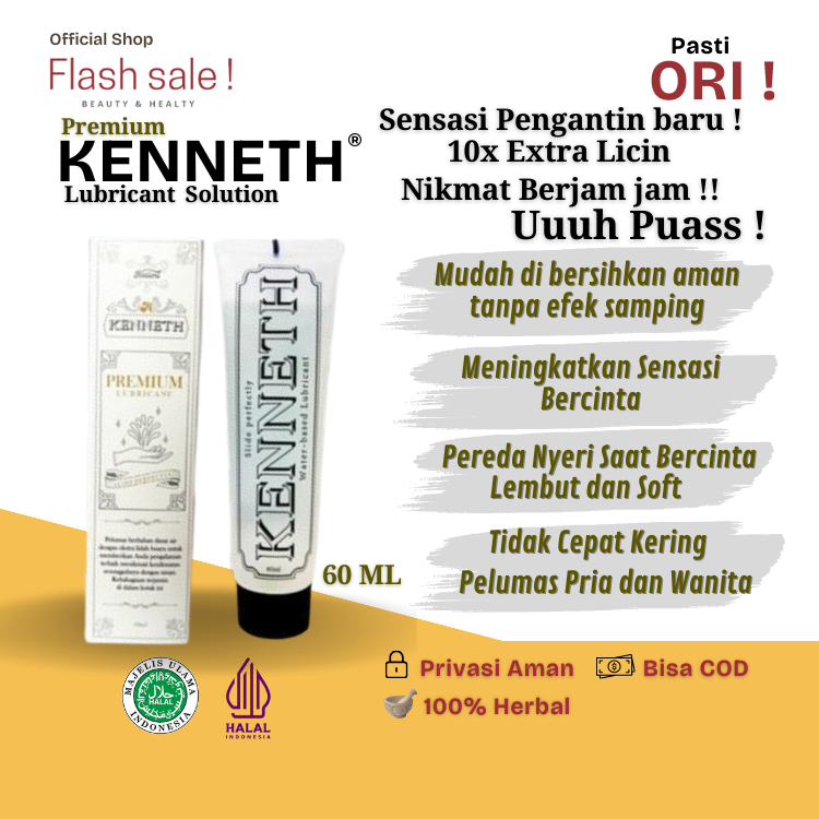 Kenneth Lubricant gel 60 ml Pelumas Hubungan Intim Wanita Miss V Minyak Tubuh