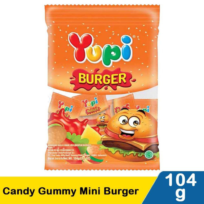 

Yupi Permen Gummy Burger 105 g Sak