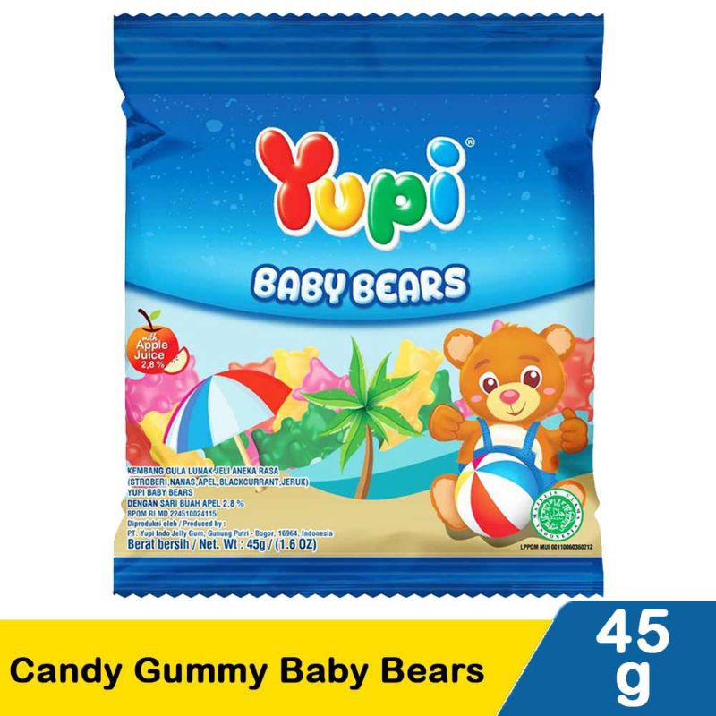 

Yupi Permen Gummy Baby Bears Aneka Rasa 110 g Sak