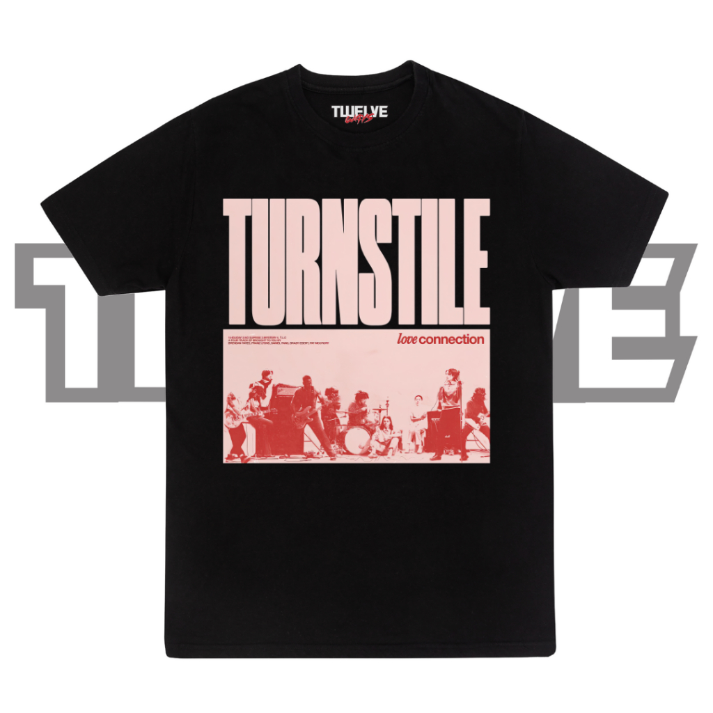 TURNSTILE Love Connection TLC Black Reguler T Shirt | Kaos Musik Metal | Kaos Turnstile TLC Unisex