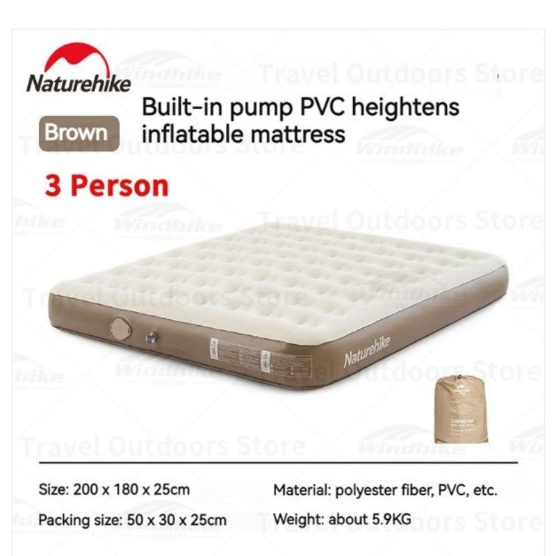 Matras glamping Naturehike CNH23DZ10001, kasur angin camping