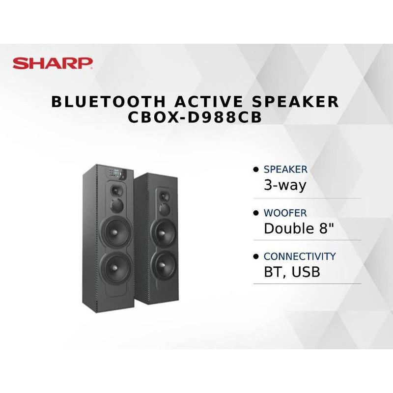 Speaker SHARP Bluetooth Active (CBOX-D988CB)