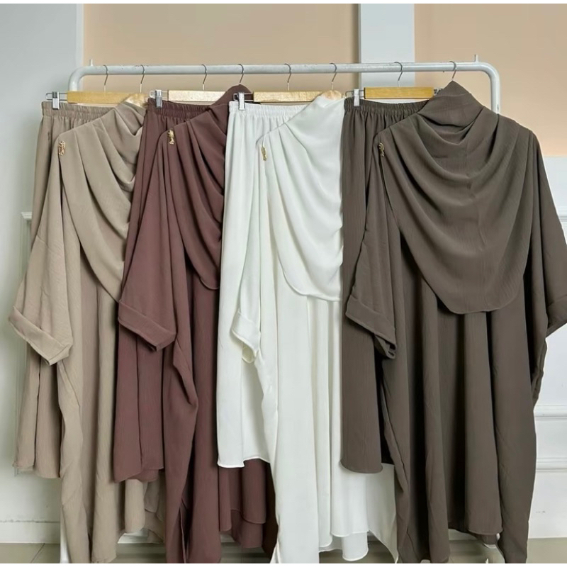 Yumna Set Rok Tunik syari Pasmina Tunik Lesti