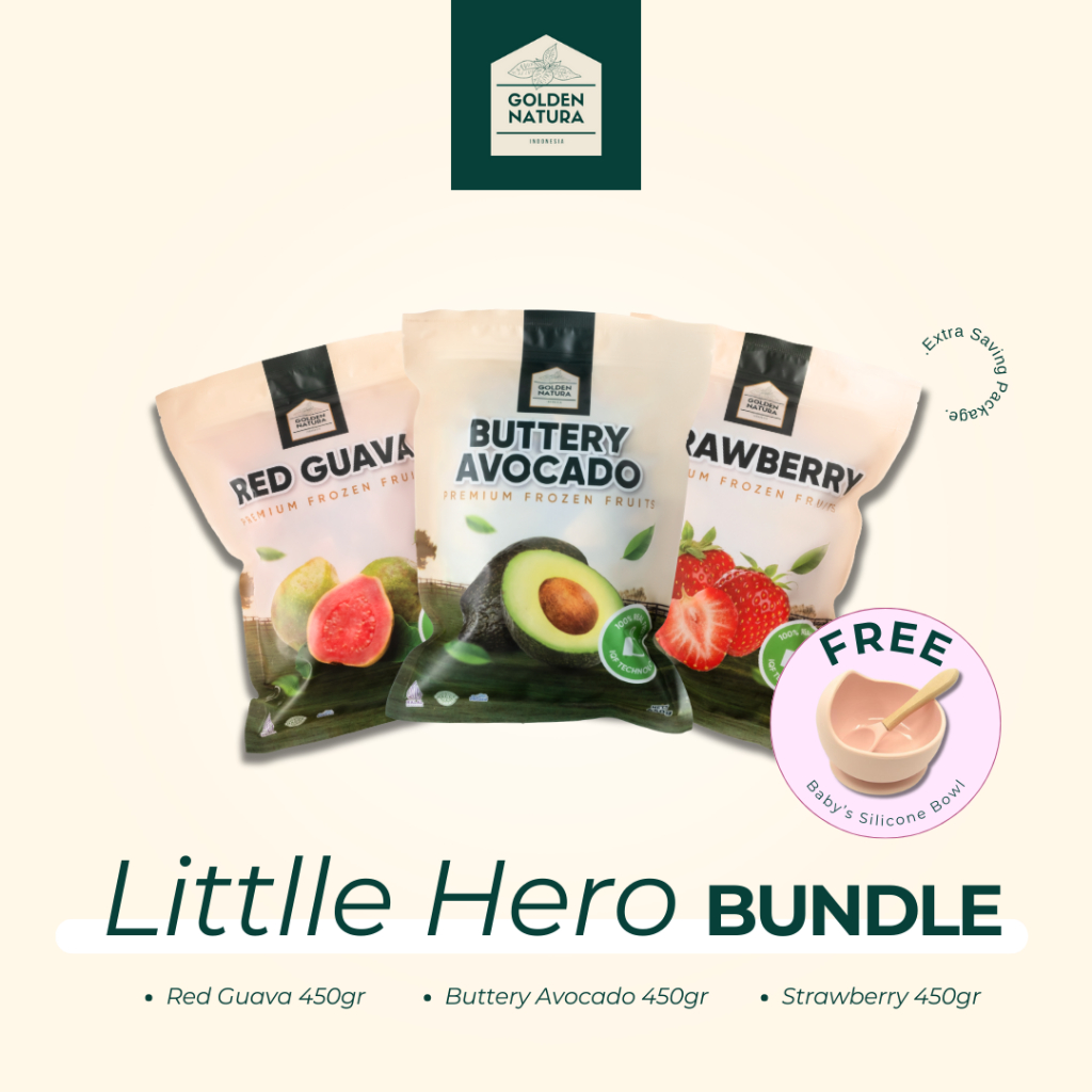 

Golden Natura Indonesia - Little Hero - Baby's Mpasi Starter Kit | Premium Frozen Fruits