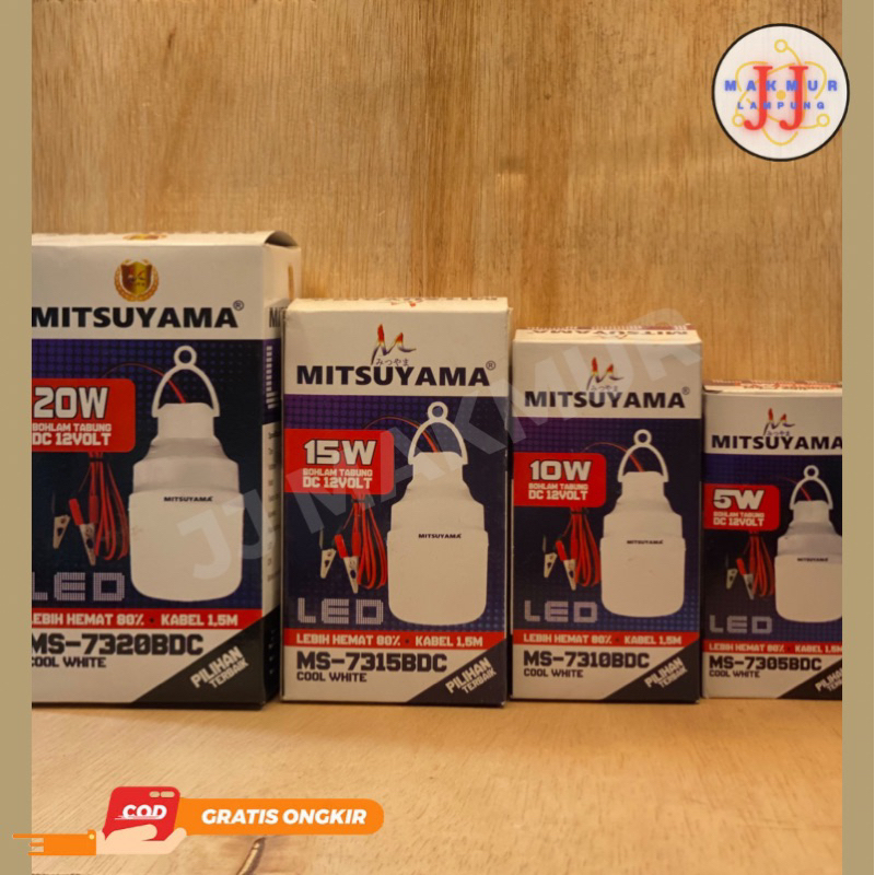 Lampu Bohlam LED DC Aki 12V 20W Mitsuyama